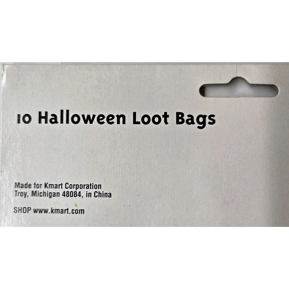 Vintage K-Mart Totally Ghoul Halloween Loot Bags Pack Of 10 (X3) Pumpkins Witch